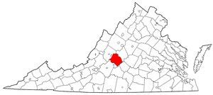 Map of Va: Amherst County