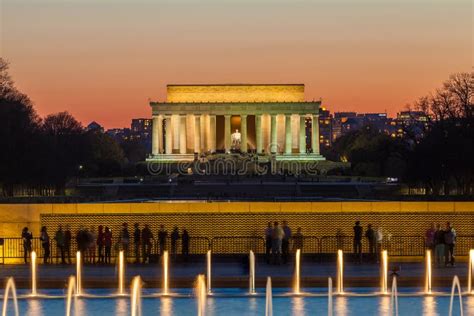 Abraham Lincoln Memorial at Night - Washington DC, United States ...