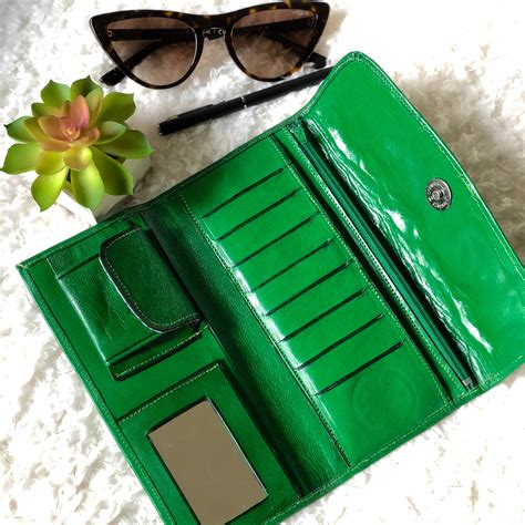 Green Leather Wallet*Wallets for Women*Travel Wallet* Trifold Wallet ...