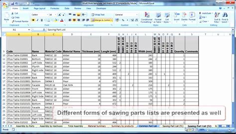 6 Bom Excel Template - Excel Templates