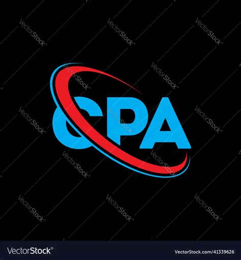 Cpa logo letter design Royalty Free Vector Image