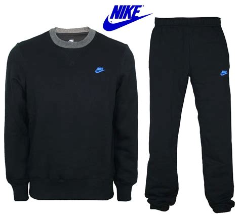 NEW MENS NIKE FLEECE TRACKSUIT overhead sweat JOG JOGGING SUIT SIZE S M ...