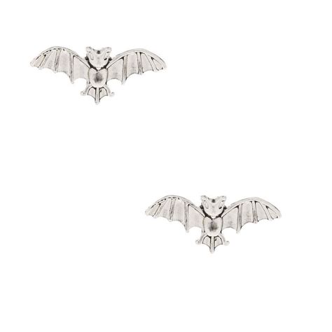 Silver Bat Stud Earrings | Claire's