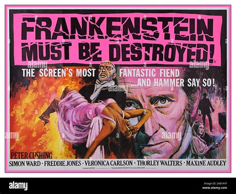 FRANKENSTEIN Vintage UK movie film poster for the Hammer horror film ...