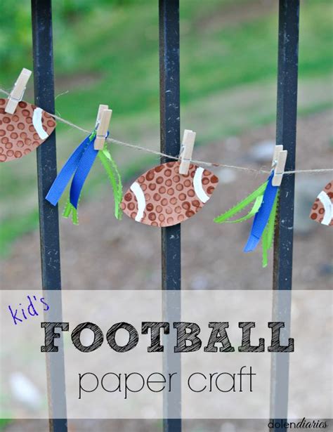 Kid's Football Paper Craft - Sugar Bee Crafts