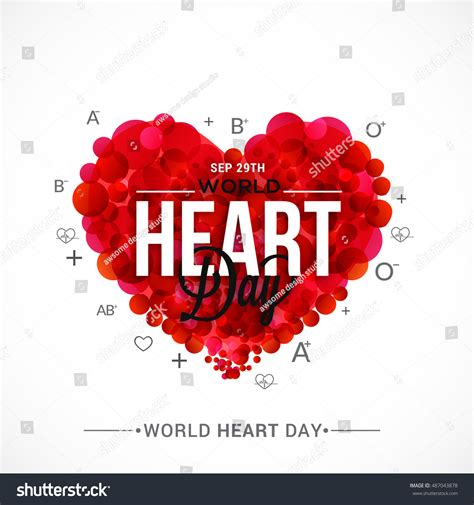 Creative Poster Banner World Heart Day Stock Vector (Royalty Free ...