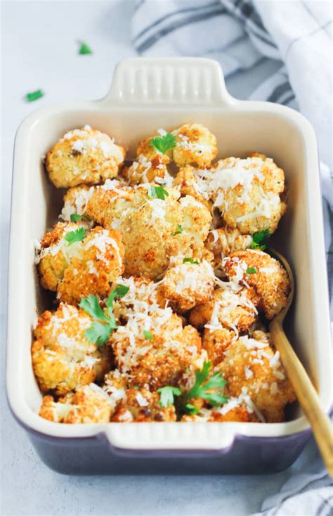 Garlic Parmesan Roasted Cauliflower - Primavera Kitchen