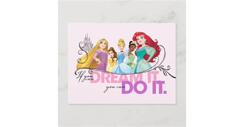 Disney Princesses | Never Give Up Postcard | Zazzle