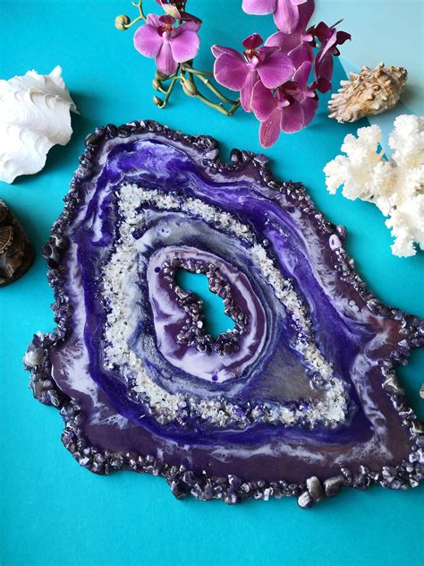 Epoxy Resin Geode Art Epoxy Resin Art Round Resin Geode Art | Etsy