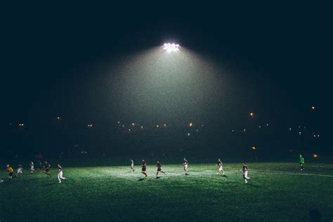 Football Match Night Lights Royalty Free Photo