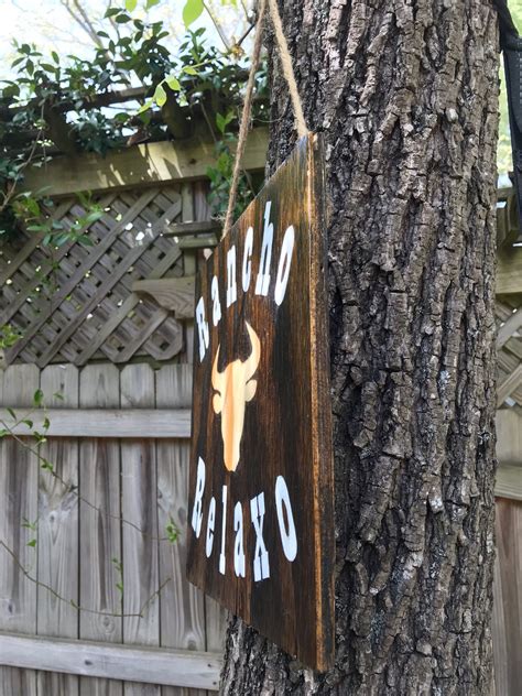 Wooden ranch sign Rancho relaxo sign ranch decor rancho | Etsy