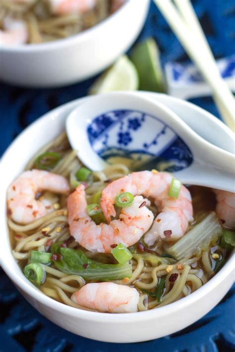 Quick Chinese Shrimp Noodle Soup - Erren's Kitchen