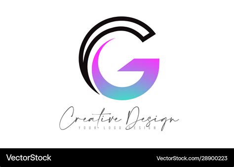 Letter g logo design icon with modern creative Vector Image