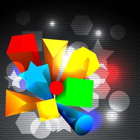 Abstract Colorful 3d Shapes Royalty Free Stock Photos - Image: 18296538