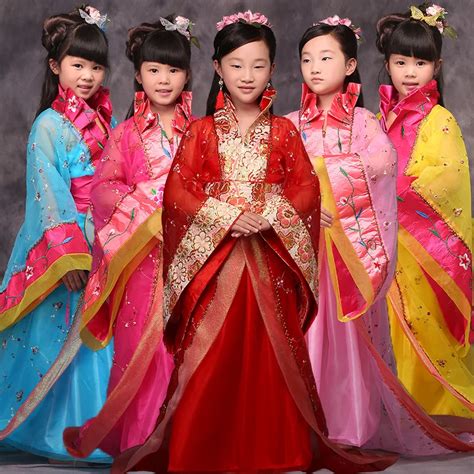 Ancient Chinese Clothes Costume for Girls Princess Children Hanfu ...