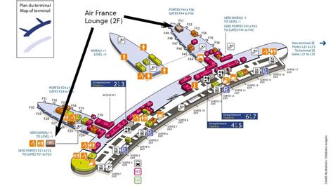 Cdg terminal 2f carte - Charles de gaulle airport, map terminal 2e à 2f ...