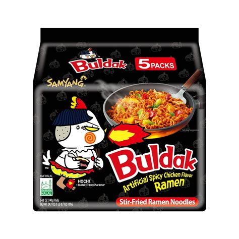 Samyang Buldak Spicy Ramen, Hot Chicken Ramen, Korean Stir-Fried ...