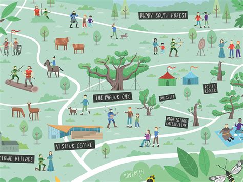 Sherwood Forest Map by Tom Woolley on Dribbble