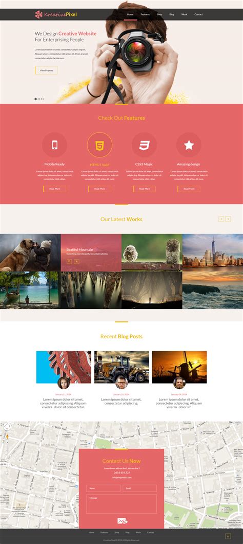 Creative Website Design Template PSD – Download PSD