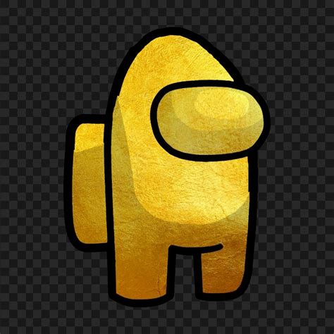 HD Gold Among Us Crewmate Guy Player Character PNG | Citypng