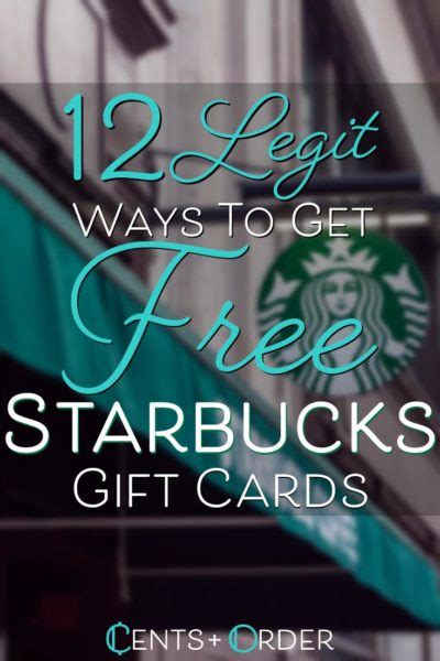 12 Legit Ways to Get Free Starbucks Gift Cards