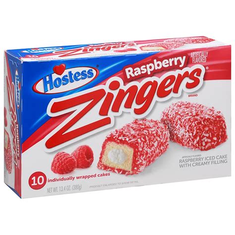 Hostess Raspberry Zingers - Shop Snack Cakes at H-E-B