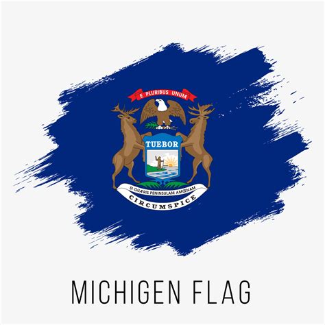 USA State Michigan Grunge Vector Flag Design Template 18811261 Vector ...