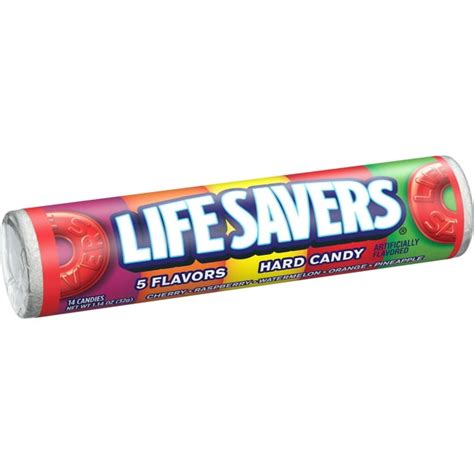 Life Savers 5 Flavors Hard Candy, 1.14 ounce Roll - Walmart.com ...