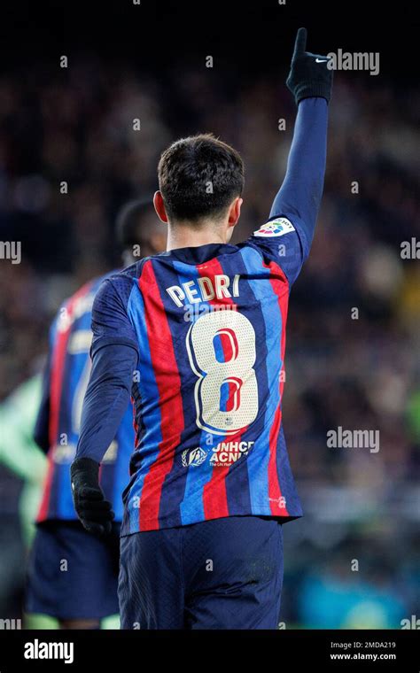 Barcelona, Spain. 22th Jan, 2023. Pedri celebrates after scoring a goal ...