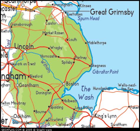 Lincolnshire Map Political Regional | United Kingdom Map Regional City ...