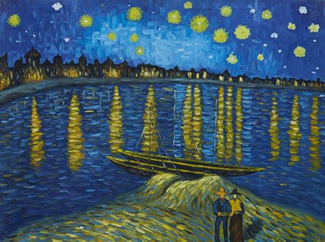 Vincent Van Gogh - The Starry Night Over The Rhone (Hand-Painted)