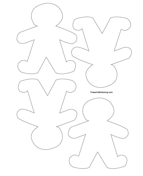 Pdf Gingerbread Man Template Printable | PDF Template