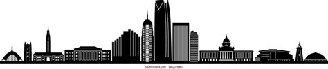 Oklahoma City Skyline Silhouette Cityscape Vector Stock Vector (Royalty ...