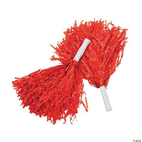 Red Team Spirit Cheer Pom-Poms - 12 Pc. | Oriental Trading