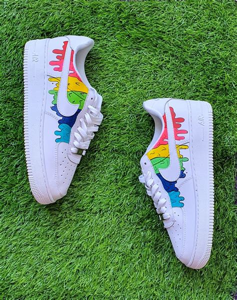 Nike Air Force 1 Low 'Rainbow Drip' Custom - Exclusive Sneakers SA