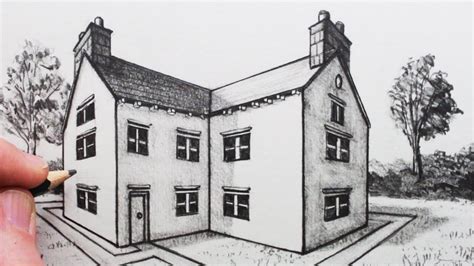 how to draw a house easy 3d - Hermila Eubanks