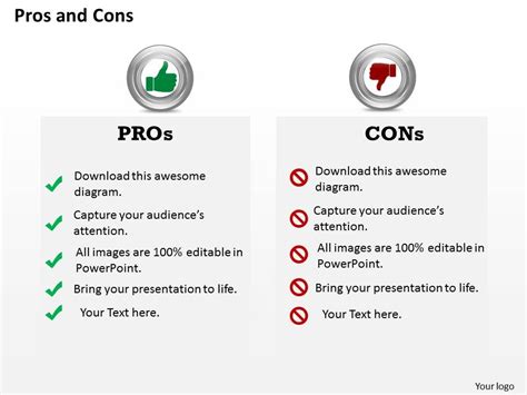 Pros And Cons Powerpoint Template Slide | PowerPoint Presentation ...