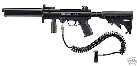 NEW TIPPMANN A5 STEALTH PAINTBALL GUN+FLATLINE+CYCLONE