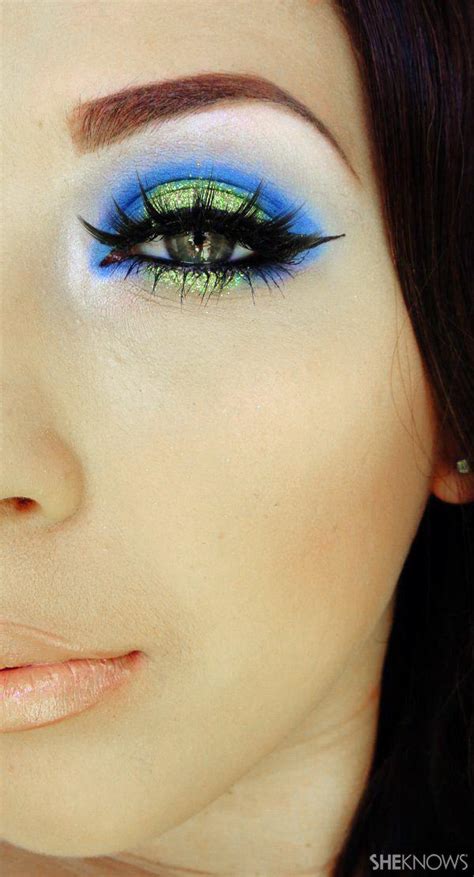 Seattle Seahawks eye makeup tutorial