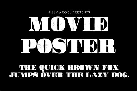 Free Movie Poster Fonts