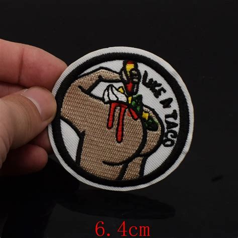 1Pcs LIKE A TACO DIY Iron On Patches Badges Cloth Jeans Cowboy Patch ...