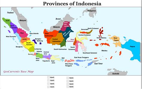 Indonesia - provinces | Peta bergambar, Peta, Peta dunia