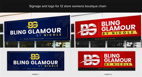 Feminine, Modern, Retail Signage Design for Bling Glamour By Nicole by ...