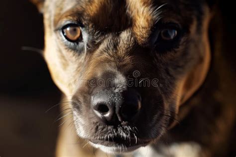 Perro Fierro Con Un Brillo Focalizado Y Fosas Nasales Inflamadas Imagen ...