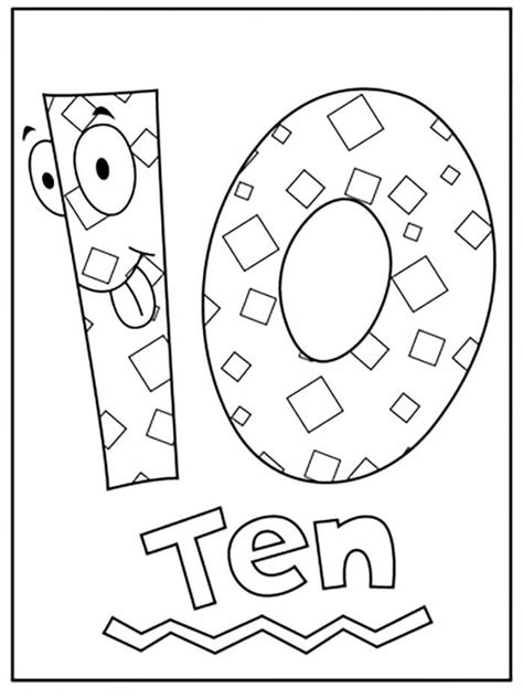 Number Ten coloring page - Download, Print or Color Online for Free