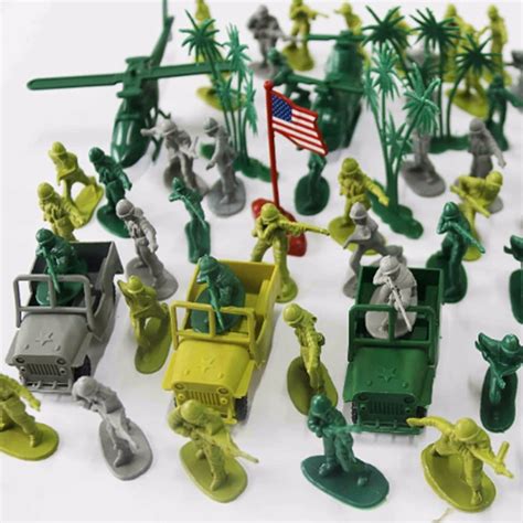 10pcs Military Army Men Plastic Toy Soldiers Figures Model Toy For ...