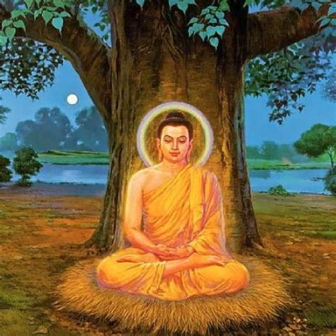 Anon. n.d., Buddha achieving enlightenment under the Bodhi Tree ...