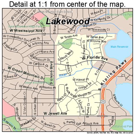 Lakewood Colorado Street Map 0843000