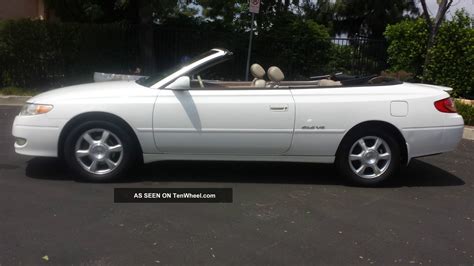 2003 Toyota Solara Sle Convertible Pearl White With Interior