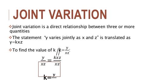 Joint variation